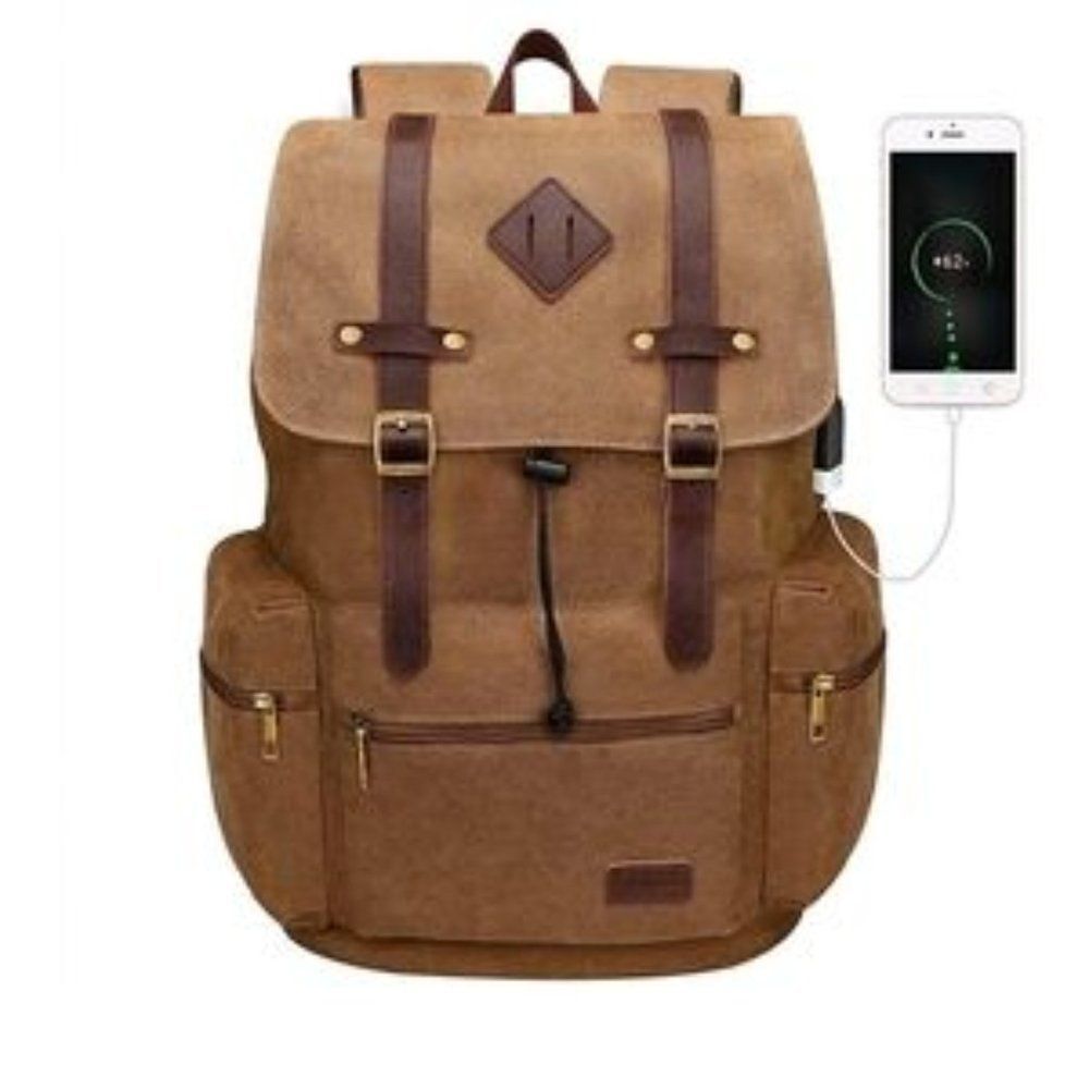 NEW Canvas Leather Laptop Backpack​